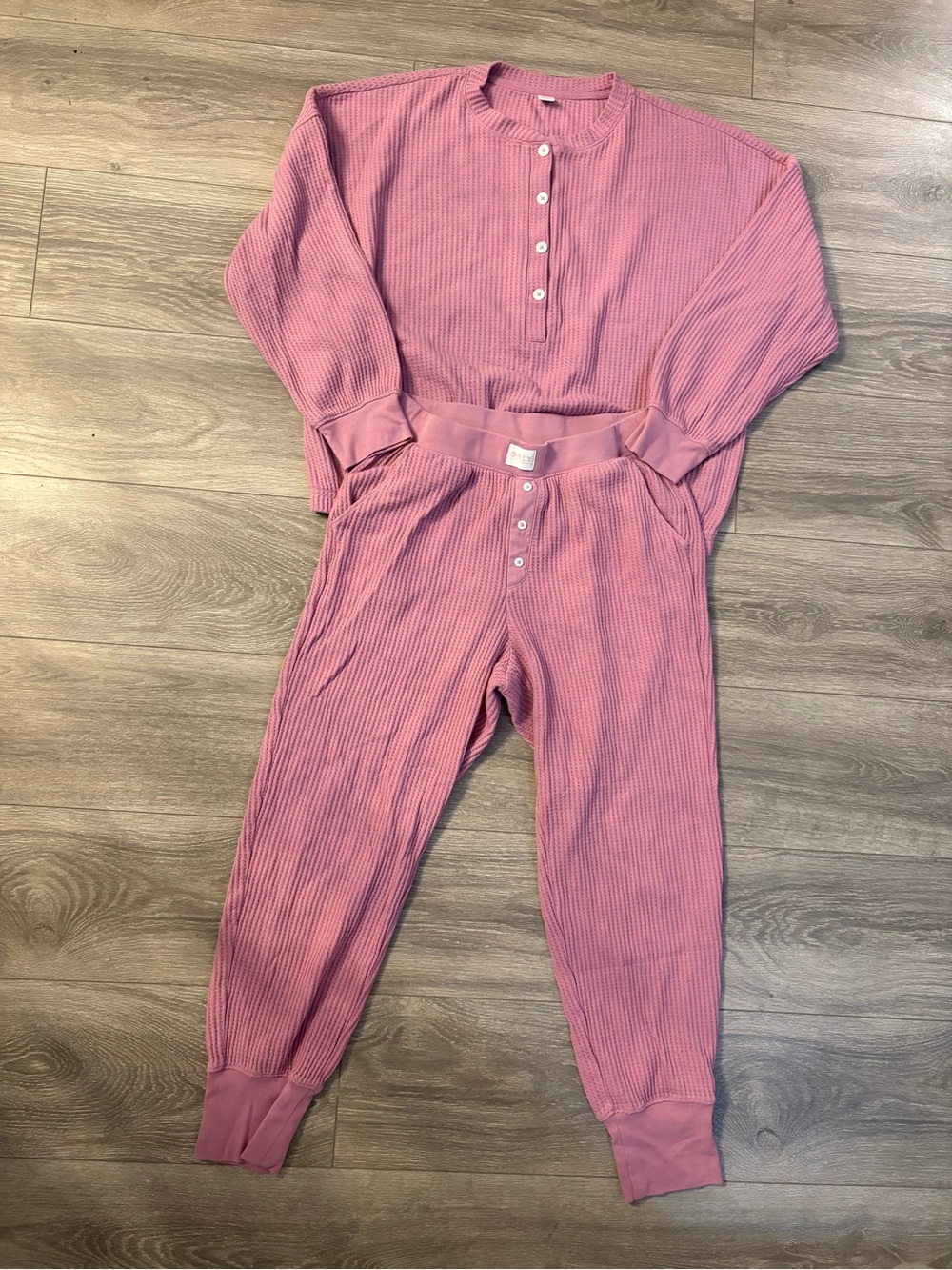 Old Navy Pink Ribbed Matching Crew and Jogger Set